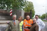 Foto vlnr Dick Veldmaat (IKH), Laurette van Halen (KVK), Kees de Jong (Huybens Werkverkeer), Cees Cramer (MKB Haarlem) en Jeroen Boer (VVD)