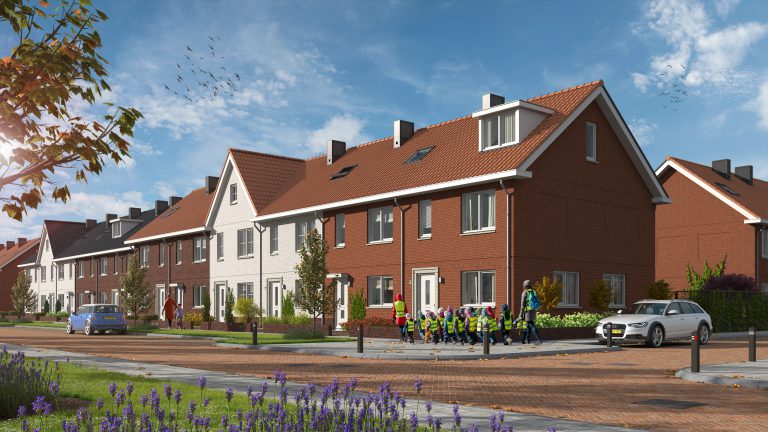 Eerste fase huurwoningen buitengebied Mortiere opgeleverd aan Groenwoningen Fonds van Credit Linked Beheer