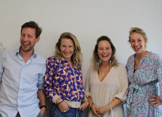 Young Colfield gaat met nieuwe partners en proposities nieuwe generatie talent naar arbeidsmarkt begeleiden vlnr: Joris van der Steuijt, Mariolein van der Plas, Els Hoebee, Anne Spapens.