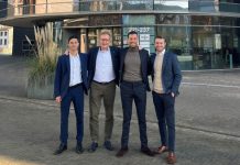 Marktlink opent zesde Nederlandse kantoor in Maastricht vlnr: Gianni Bellu, Tim Rikmenspoel, Sven Peeters, Colin Bertram