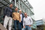 vlnr: Dick Voller (Offerte.nl COO), Oscar Knoeff (Offerte.nl CEO), Joep Ketelaar (CEO Solvari) en Dennis van den Bos (Founder Solvari)