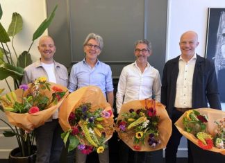 Uitzendbureau Salland sluit zich aan bij MatchWorks vlnr: Rick Spijkerboer, André Duteweert, Jan van Heun, Ronald Hilberdink